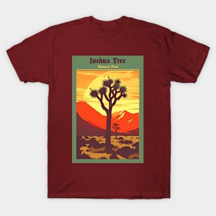 Joshua Tree National Park Vintage Travel Poster T-Shirt